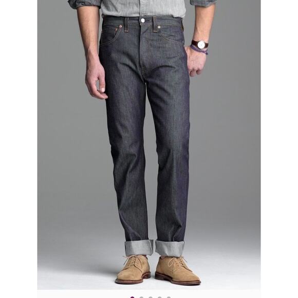 Levi’s Men’s Rigid Blue Denim 501 Original Shrink To Fit Jeans 32x32 NWT - Picture 2 of 6